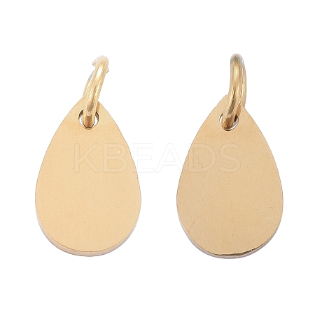 Ion Plating(IP) 304 Stainless Steel Stamping Blank Tag Charms STAS-I311-25G-1