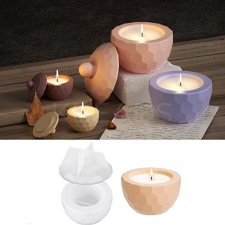 Faceted Hexagon DIY Candle Cup Silicone Molds LS-DIY-Q037-09B-1