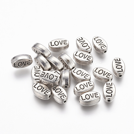 Mens Valentines Day Gift Idea Tibetan Style Alloy Beads TIBEB-5850-AS-RS-1