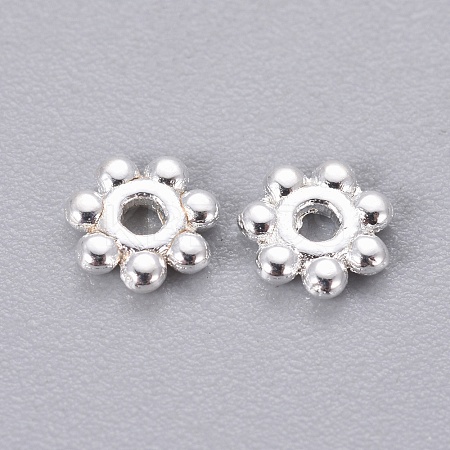 Tibetan Style Alloy Daisy Spacer Beads LS-K08SK022-01S-NR-1