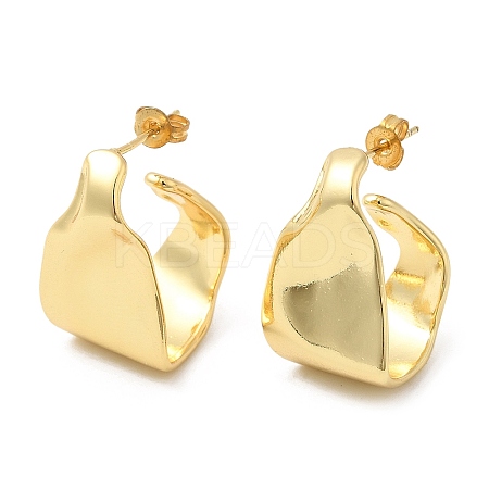 Rack Plating Brass Twist Stud Earrings EJEW-D068-06G-1