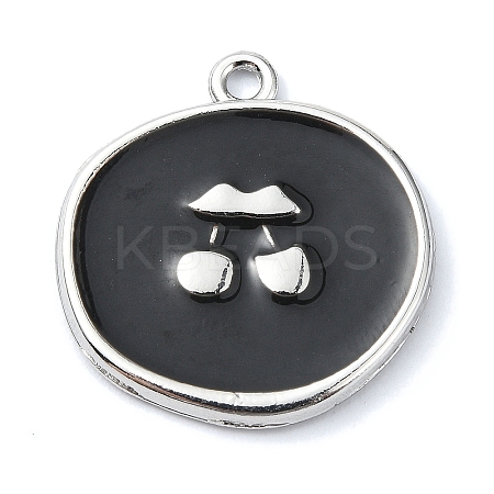 Rack Plating Alloy Enamel Pendants ENAM-Z016-06P-02-1