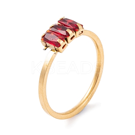 PVD Vacuum Plating 304 Stainless Steel Finger Ring RJEW-C086-04-G-1