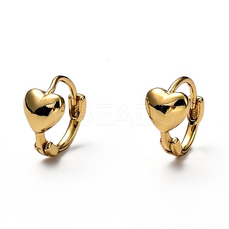 Brass Huggie Hoop Earrings EJEW-H121-08G-1