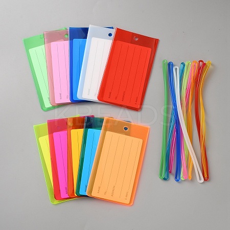 10Pcs PVC Luggage Tag AJEW-WH20115-08A-1