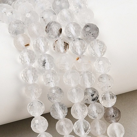 Natural Herkimer Diamond Beads Strands GG-NH0014-D03-6mm-1