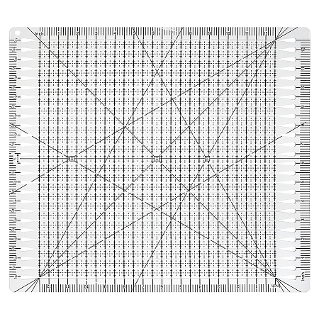 Transparent Acrylic Drawing Template Measuring Ruler TOOL-WH0039-63-1