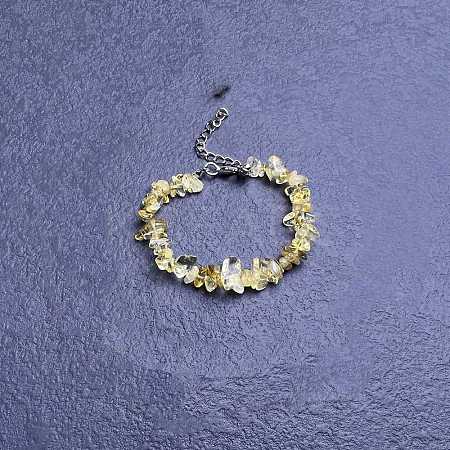 Natural Citrine Chip Beaded Bracelets for Women IW6789-60-1