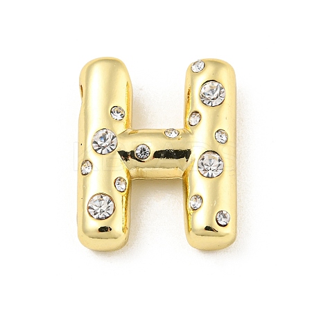 Brass Micro Pave Clear Cubic Zirconia Pendants KK-E093-04G-H-1