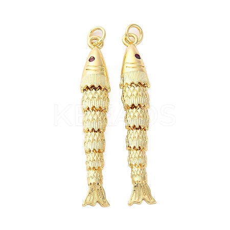 Rack Plating Brass Micro Pave Cubic Zirconia Pendants KK-M309-38K-G-1