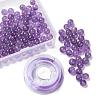 100Pcs 8mm Natural Amethyst Round Beads DIY-LS0002-13-1