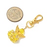 Angel Glass & Alloy Pendant Decorations HJEW-MZ00360-03-3