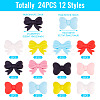 24Pcs 12 Styles Silicone Beads SIL-TA0002-93-4