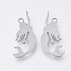 Tarnish Resistant 201 Stainless Steel Pendants X-STAS-S110-004P-1