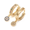 Brass Micro Pave Cubic Zirconia Huggie Hoop Earrings EJEW-G276-20G-2