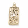 Brass Micro Pave Colorful Cubic Zirconia Pendants KK-E068-VF029-2