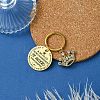 201 Stainless Steel & Alloy  Rhinestone Keychain KEYC-YW00103-02-1