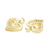 Rack Plating Brass Micro Pave Cubic Zirconia Pendants KK-C011-44G-2