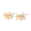 Brass Micro Pave Clear Cubic Zirconia Chandelier Components Links KK-N263-45G-1