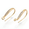 Brass Micro Pave Clear Cubic Zirconia Earring Hooks LS-ZIRC-S068-002-NF-2