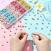 900Pcs 5 Colors Plating Acrylic Beads OACR-YW0002-42-4