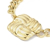 304 Stainless Steel Cuban Link Chain Square Link Bracelets for Women BJEW-C071-06G-2