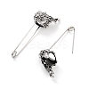 Animal 316 Surgical Stainless Steel Safety Pin Hoop Earrings for Women EJEW-Z050-27AS-2