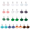 Fan Gemstone Pendants G-FH0001-15-1