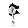 Unicorn Glitter Powder Felt & ABS Plastic Badge Reel AJEW-I053-38-2