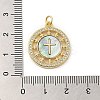 Brass Micro Pave Cubic Zirconia Pendants ZIRC-P110-02G-3