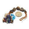 Nuggets Natural Tiger Eye Pendant Decorations HJEW-JM00992-04-2