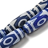 Blue Tibetan Style dZi Beads Strands TDZI-NH0001-B14-01-1