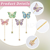 4Pcs 4 Colors Brass Bookmarks AJEW-CP0006-64-5