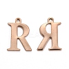 Ion Plating(IP) 304 Stainless Steel Alphabet Charms STAS-H122-R-RG-1