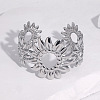 304 Stainless Steel Cuff Bangles for Women FS-WGBD327-01-1