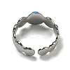 304 Stainless Steel Open Cuff Rings STAS-Z060-15P-4