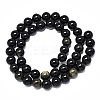 Natural Golden Sheen Obsidian Strands Beads G-R485-09-8mm-2