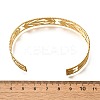 304 Stainless Steel Open Cuff Bangles for Women LS-BJEW-Z083-02G-03-5