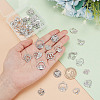 40Pcs 10 Styles Alloy Rhinestone Pendants ALRI-AR0001-09-3