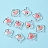 10Pcs Luminous Transparent Resin Pendants RESI-YW0004-44A-1