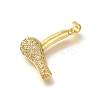 Rack Plating Brass with Cubic Zirconia Pendants KK-Z086-42G-2