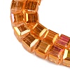 Electroplate Glass Beads Strands EGLA-H108-01A-AB10-3