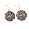 Ethnic Style Alloy Enamel & Wood Pendant Necklaces & Dangle Earrings Sets WG3F4B9-03-2