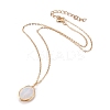 Faceted Opalite Wire Wrapped Pendant Necklaces NJEW-JN03080-01-2