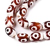 Natural Tibetan Agate 3-Eye Beads Strands G-T138-195B-3