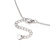 Chakra Gemstone Chip Beaded Pendant 304 Stainless Steel Cable Chain Necklaces NJEW-JN05501-5
