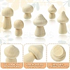 24Pcs 6 Styles Undyed Natural Wood Decoration WOOD-YW0001-44-2