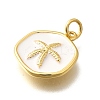 Brass Enamel Pendants KK-Q043-11G-B-3