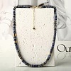 Natural Sodalite Disc Heishi Beaded Necklaces for Women IG0638-6-1