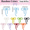 40Pcs Spray Paint Alloy Pendants FIND-SC0014-02-2